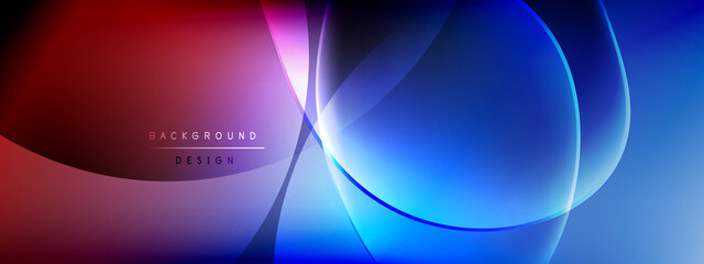 Vector abstract background - liquid bubble shapes on fluid gradient with shadows and light effects. Shiny design template for text