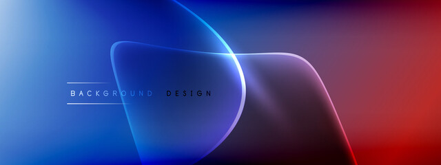 Vector abstract background - liquid bubble shapes on fluid gradient with shadows and light effects. Shiny design template for text