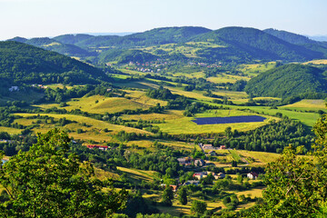 Fototapeta na wymiar Landscape with village