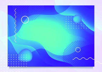 Color Gradient Background Design . Abstract Geometric Poster with Liquid Shapes