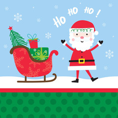 Reindeer Fa la la with Christmas gift boxes