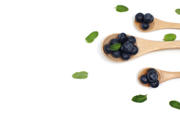 blueberries isolated on white background