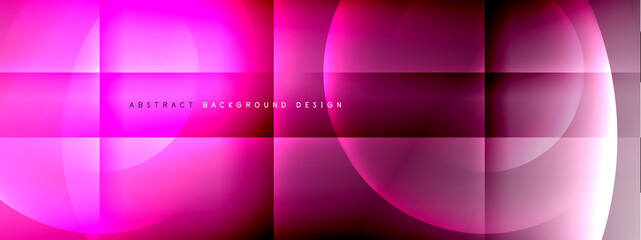 Fototapeta premium Vector abstract background - circle and cross on fluid gradient with shadows and light effects. Techno or business shiny design templates for text