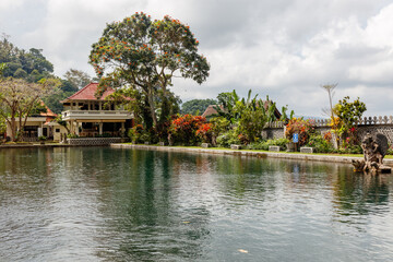 Fototapeta na wymiar Tirta Gangga Water Palace (Taman Tirtagangga), former kings palace in Karangasem, Bali, Indonesia