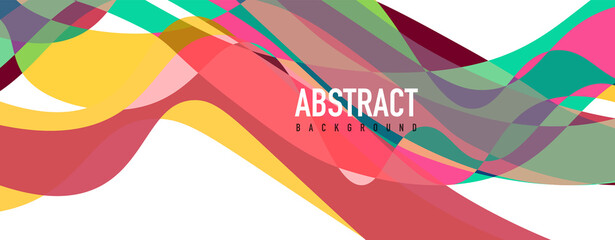 Fluid wave colorful abstract background. Dynamic colorful vibrant vector design