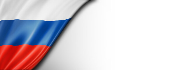 Flag of russia  isolated on a white banner background