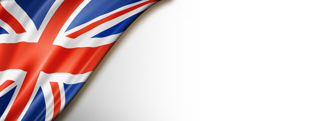 united kingdom flag isolated on a white banner background