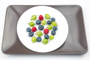 fresh different berries. useful vitamin healthy food fruit. healthy vegetable breakfast
