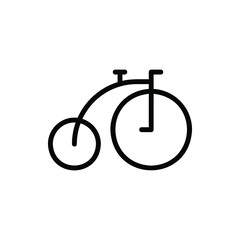Bike, Cycle, Bicycle, Retro Bike Icon Logo Vector Isolated. Public Transportation Icon Set. Editable Stroke and Pixel Perfect.