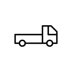 Fototapeta na wymiar Car, Truck Icon Logo Vector Isolated. Public Transportation Icon Set. Editable Stroke and Pixel Perfect.