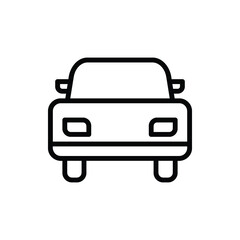 Car Icon Logo Vector Isolated. Public Transportation Icon Set. Editable Stroke and Pixel Perfect.