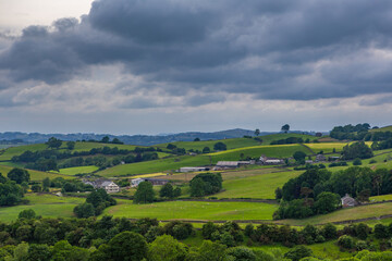 Obraz premium The countryside in Lake District in England, on cloudy day.