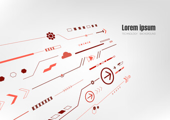 Fototapeta na wymiar line arrow technology abstract perspective background, digital system space wallpaper, template for website cover poster banner brochure, flat vector design