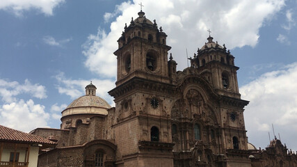Fototapeta na wymiar A historic church in Cusco, Peru. 