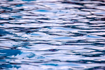 reflection of the sky in the wind on the water. abstraction in nature