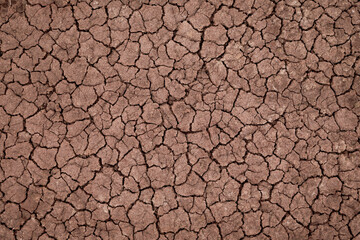 Crack dry ground texture background in concept drought, global warming.