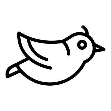 recommend clip art: Flying quail icon. Outline flying quail vector icon for web design isolated on white background
