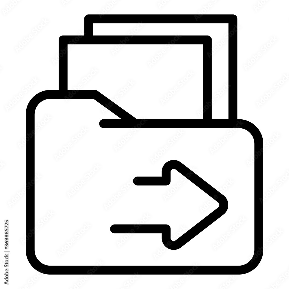 Poster restructuring folder icon. outline restructuring folder vector icon for web design isolated on white
