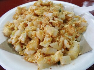ホーカーの大根餅/White carrot cake at hawker