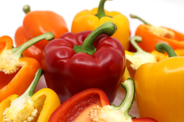 red and yellow peppers