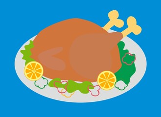 Grilled chicken on a plate