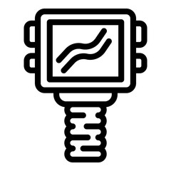 Thermal imager device icon. Outline thermal imager device vector icon for web design isolated on white background