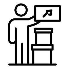 Hitchhiking with bags icon. Outline hitchhiking with bags vector icon for web design isolated on white background