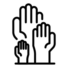 Inclusive education people icon. Outline inclusive education people vector icon for web design isolated on white background