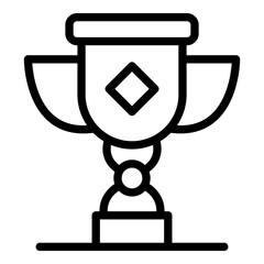Attestation award icon. Outline attestation award vector icon for web design isolated on white background