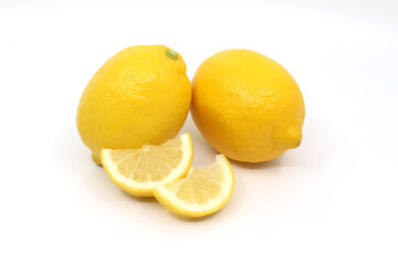 lemons on white background