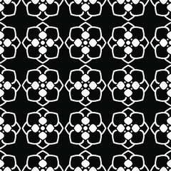 Fototapeta na wymiar Abstract geometric seamless pattern. Black and white style pattern.