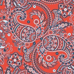  Paisley Sier naadloos patroon. Kalamkari vector stof achtergrond © antalogiya