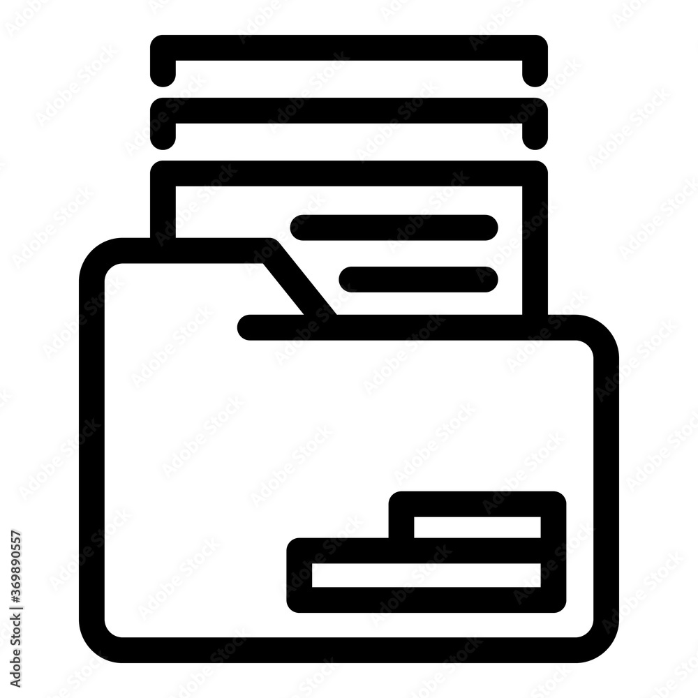 Poster archive folder icon. outline archive folder vector icon for web design isolated on white background