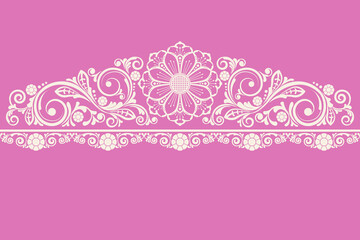 abstract floral ornament with decorative flowers for design