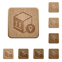 Package tracking wooden buttons
