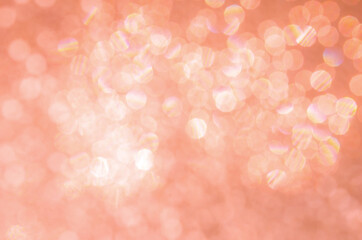 Beautiful abstract romantic background in pink color with blurred lights, nice bokeh and empty space for your design