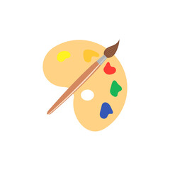 Palette isolated icon on white background.