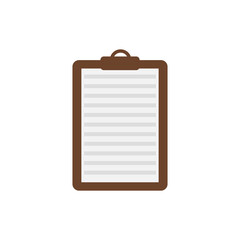 Isolated paper tablet icon on white background.