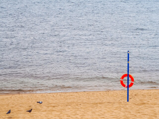 beach on the river, sea, lake with a minimum number of people or empty 