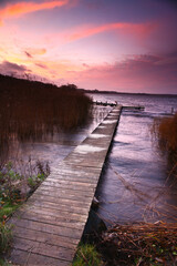 View on a  beautiful lake in denmark scandinavia