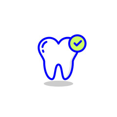 dental icon,symbol line blue vector eps
