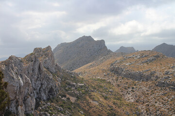 mountain range. Cape Formentor. Majorca. Spain..