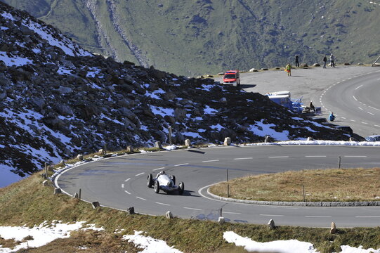 Mercedes Benz Grand Prix Racecar W125 On Mountain Grossglockner, Austria