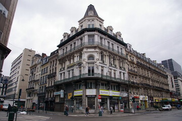 Fototapeta na wymiar View of Boulevard Anspach in Brussels.