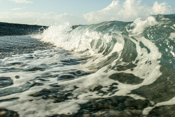 Black Sea in Abkhazia in August and September