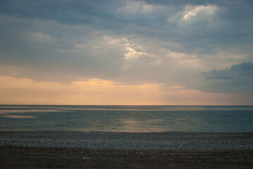 Black Sea in Abkhazia in August and September