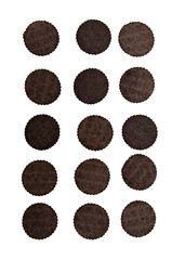 Crackers on white background.