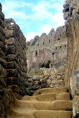 Fototapeta premium sun temple view in machu picchu