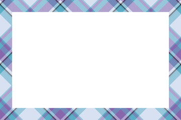 Vintage frame vector. Scottish border pattern retro style. Tartan plaid ornament.