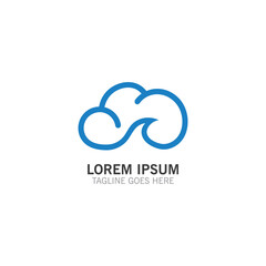 Cloud logo simple creative template vector illustration design icon